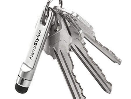 Keysmart Nanostylus, compacto teléfono lápiz capacitivo ergonómico y portátil, plata Fashion