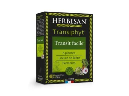 Herbesan -Transiphyt -Natural Transit, Digestive Well -Being -Incomplejo de 6 plantas, levadura y fermentos lácticos -90 tabletas Embalaje Deteriorado Online now