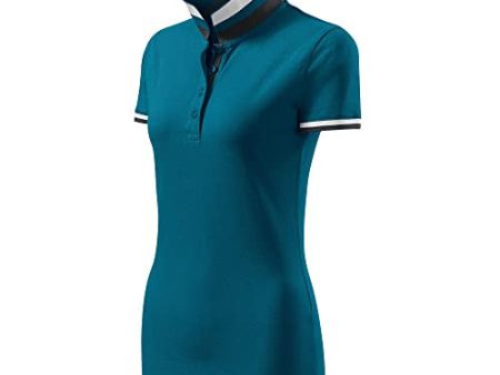 Adler Polo de mujer de cuello up, tejido y corte de camiseta, 100 % algodón, tallas S - XXL turquesa M Reacondicionado Online