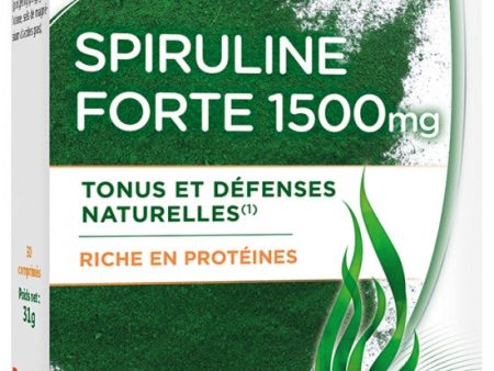 Forté Pharma - Espirulina Forte 1500, Complemento Alimenticio de Tonificación y Defensas Naturales, 30 tabletas Embalaje Deteriorado Supply