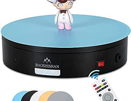 Baoshishan Tocadiscos giratorio con Control remoto eléctrico, soporte de exhibición de 20KG y 20CM, tocadiscos de exhibición de productos de fotografía Reacondicionado Online Sale